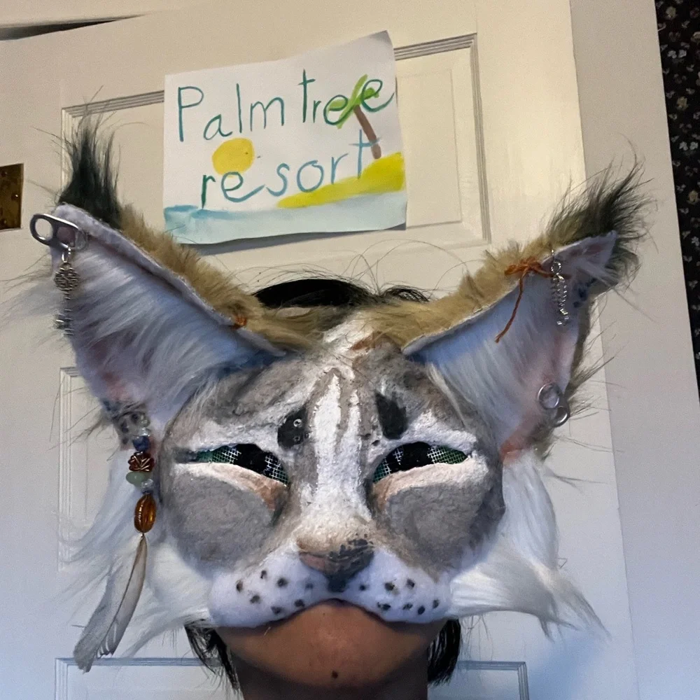 Handmade cat mask